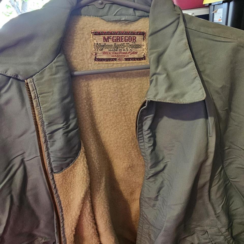 Vintage 50's McGregor nylon anti-freeze jacket in... - Depop