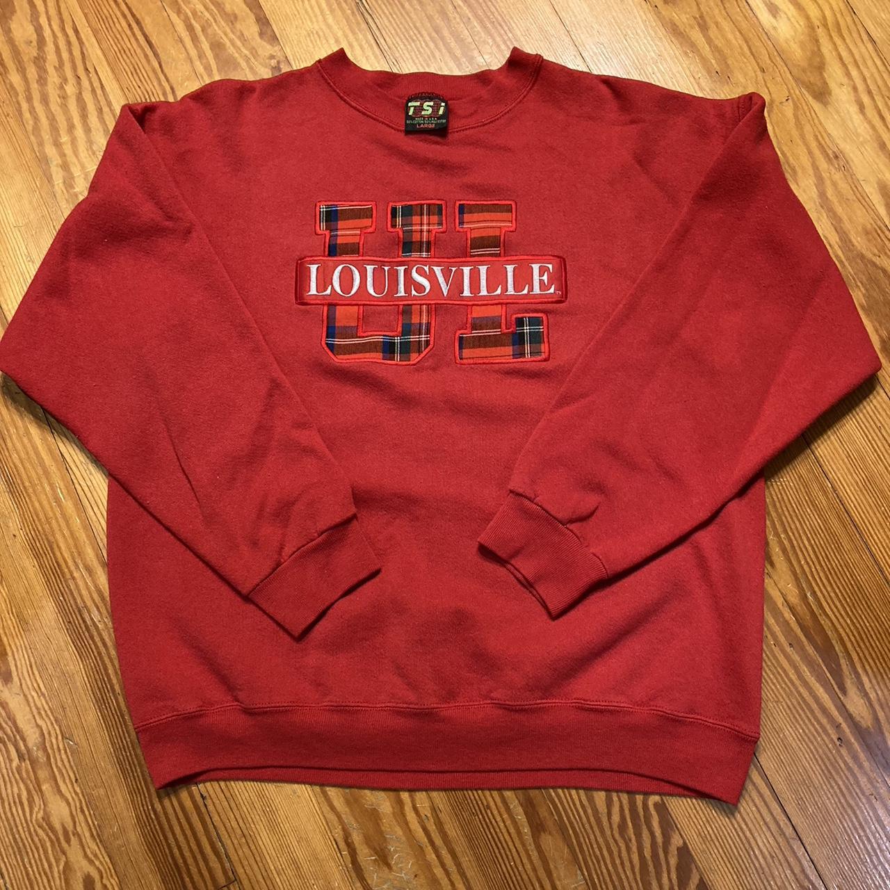 womens university of louisville sweatshirt red