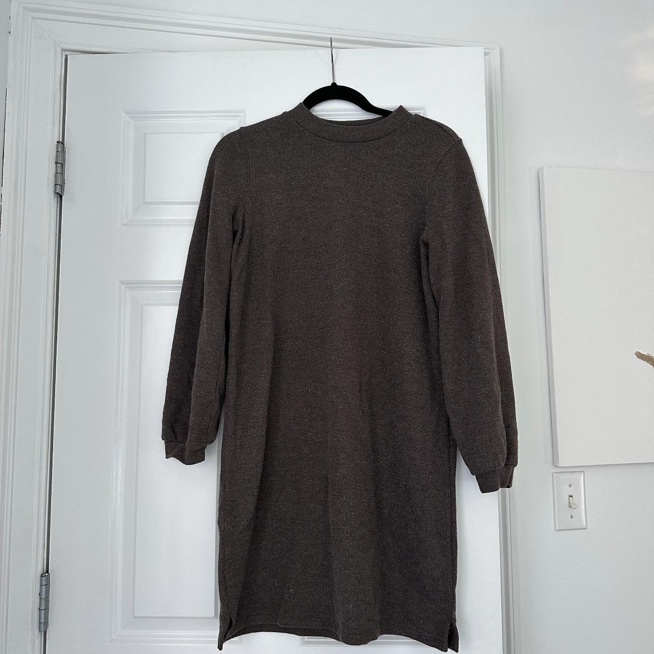 Madewell mock neck, long sleeve sweater dress in a... - Depop