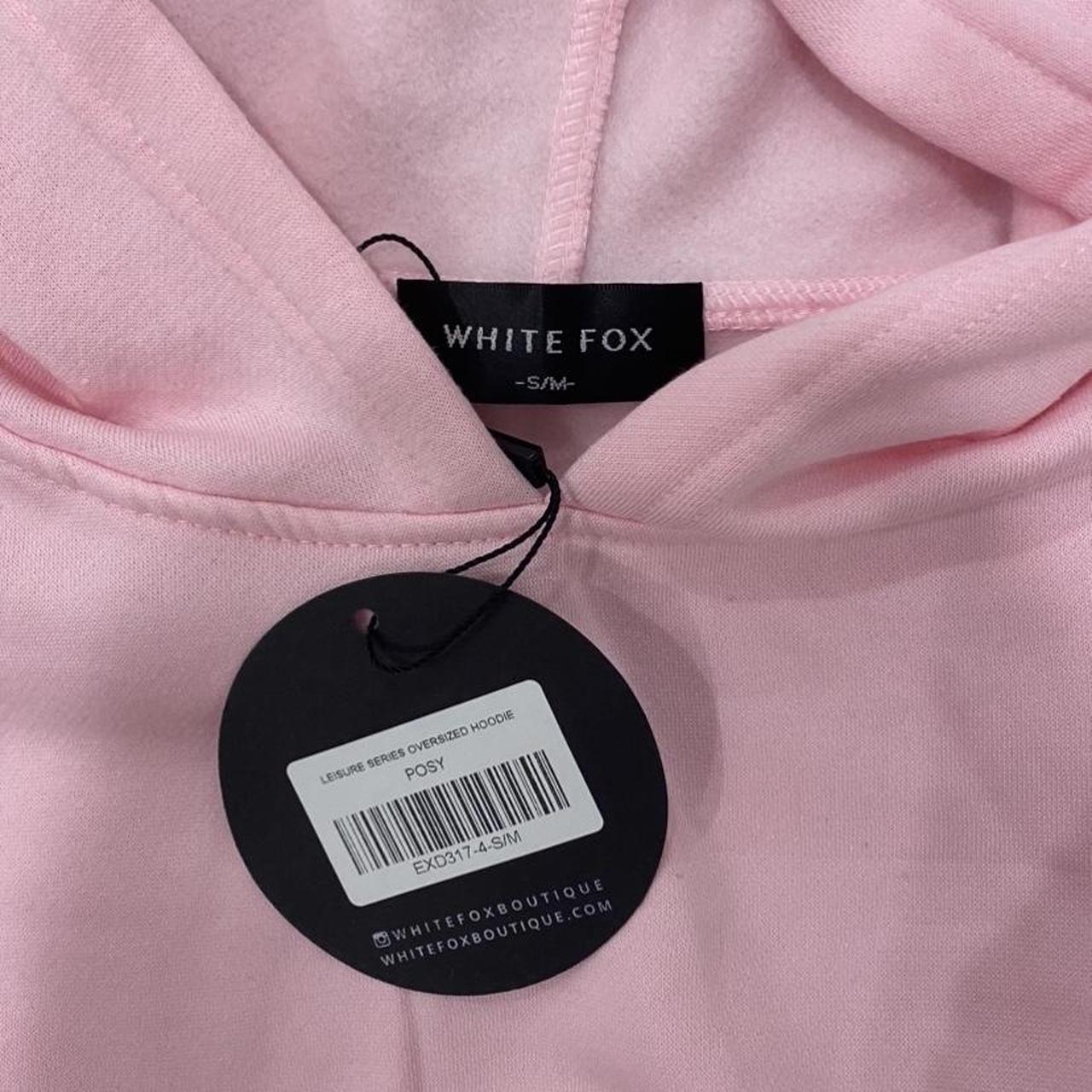 White Fox Pink Hoodie Size SM Brand new with tags - Depop