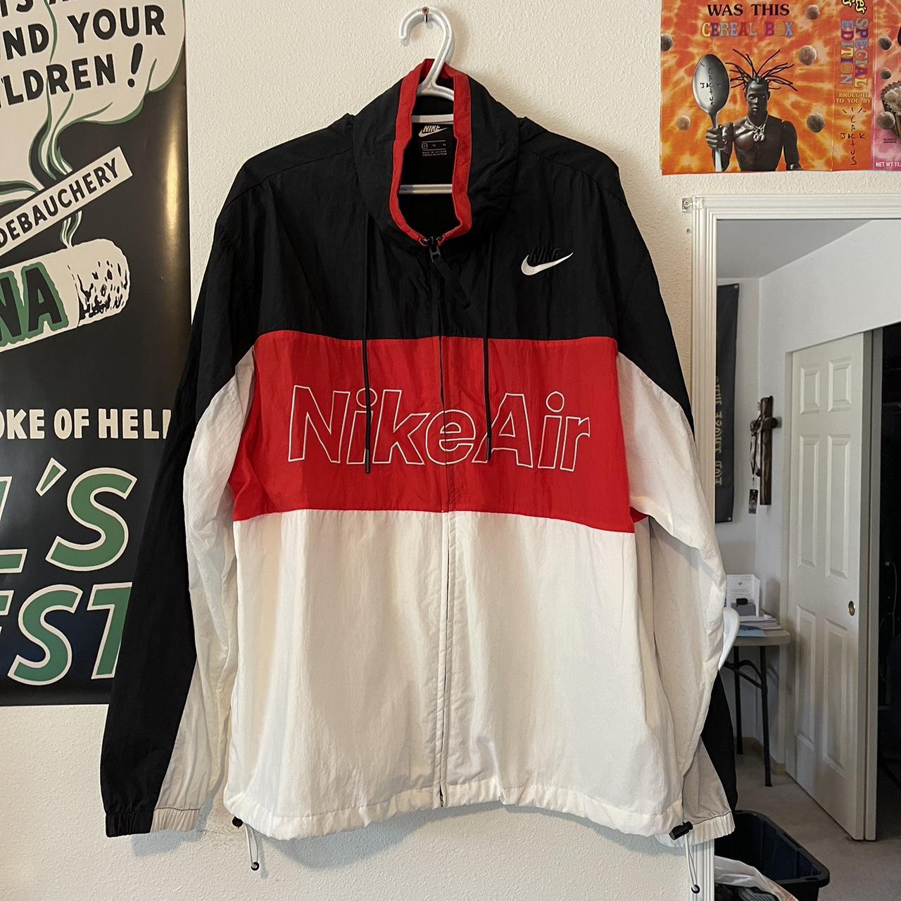 Nike air jacket red and clearance black