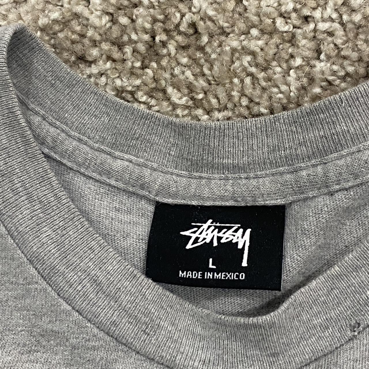 Heather Grey Stüssy Shirt. Size: Boys Large. Fits... - Depop