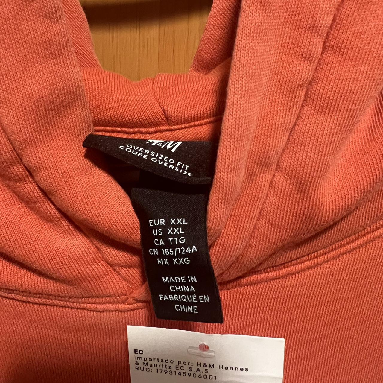 H and m hot sale orange hoodie