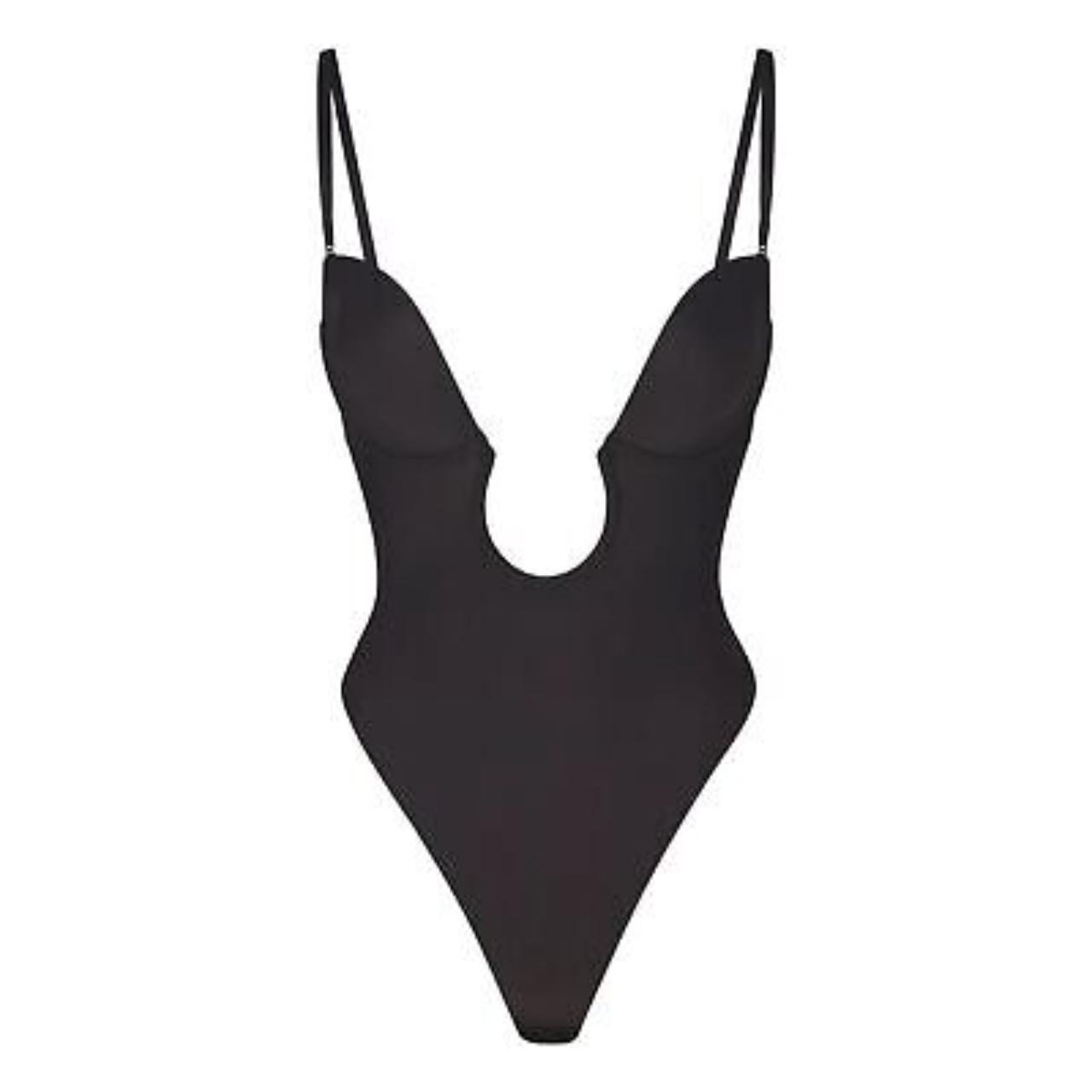 SKIMS DEEP PLUNGE SHAPEWEAR BODYSUIT Onyx New With... - Depop