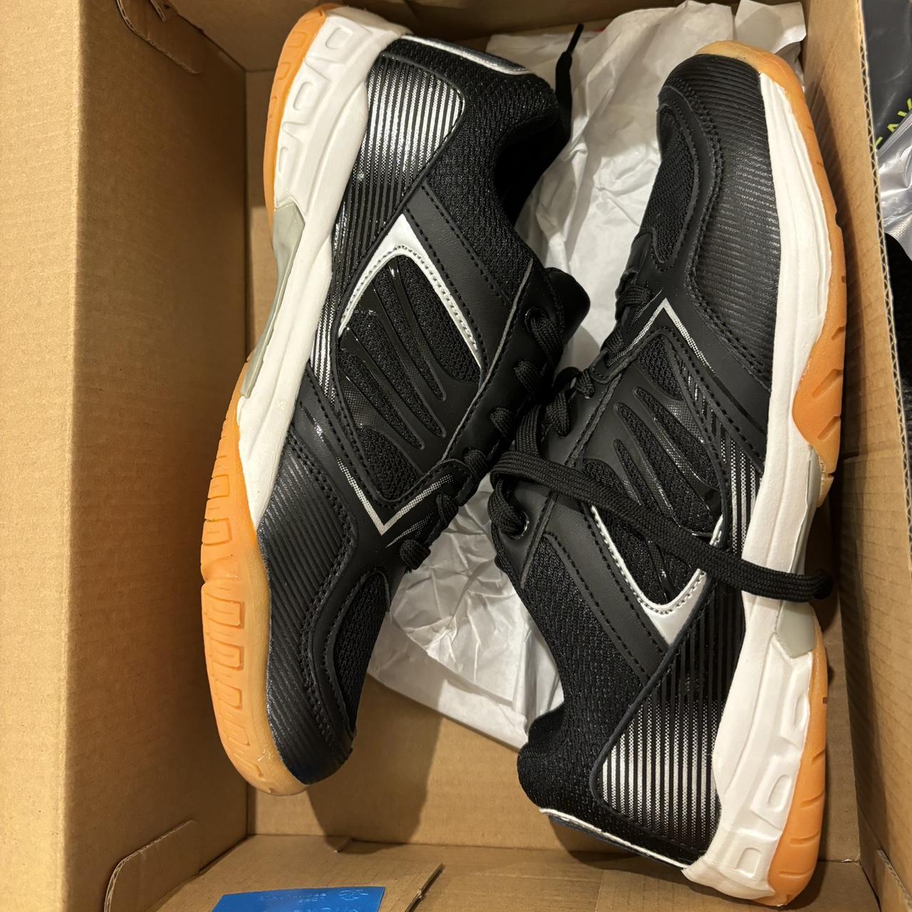 BCG Women’s Volleyball Shoes Black/Silver Depop