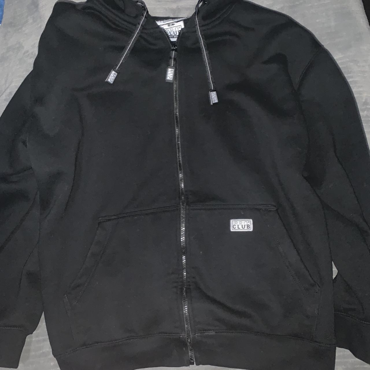 Black pro club zip up XL Send offers - Depop