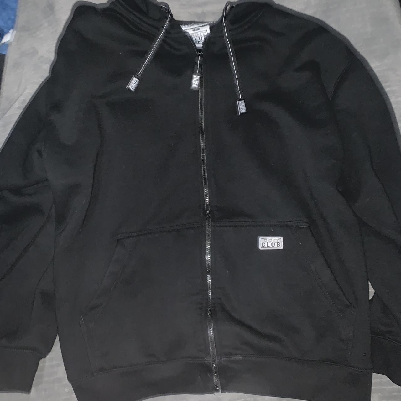 Black Pro Club Zip Up Xl Send Offers - Depop