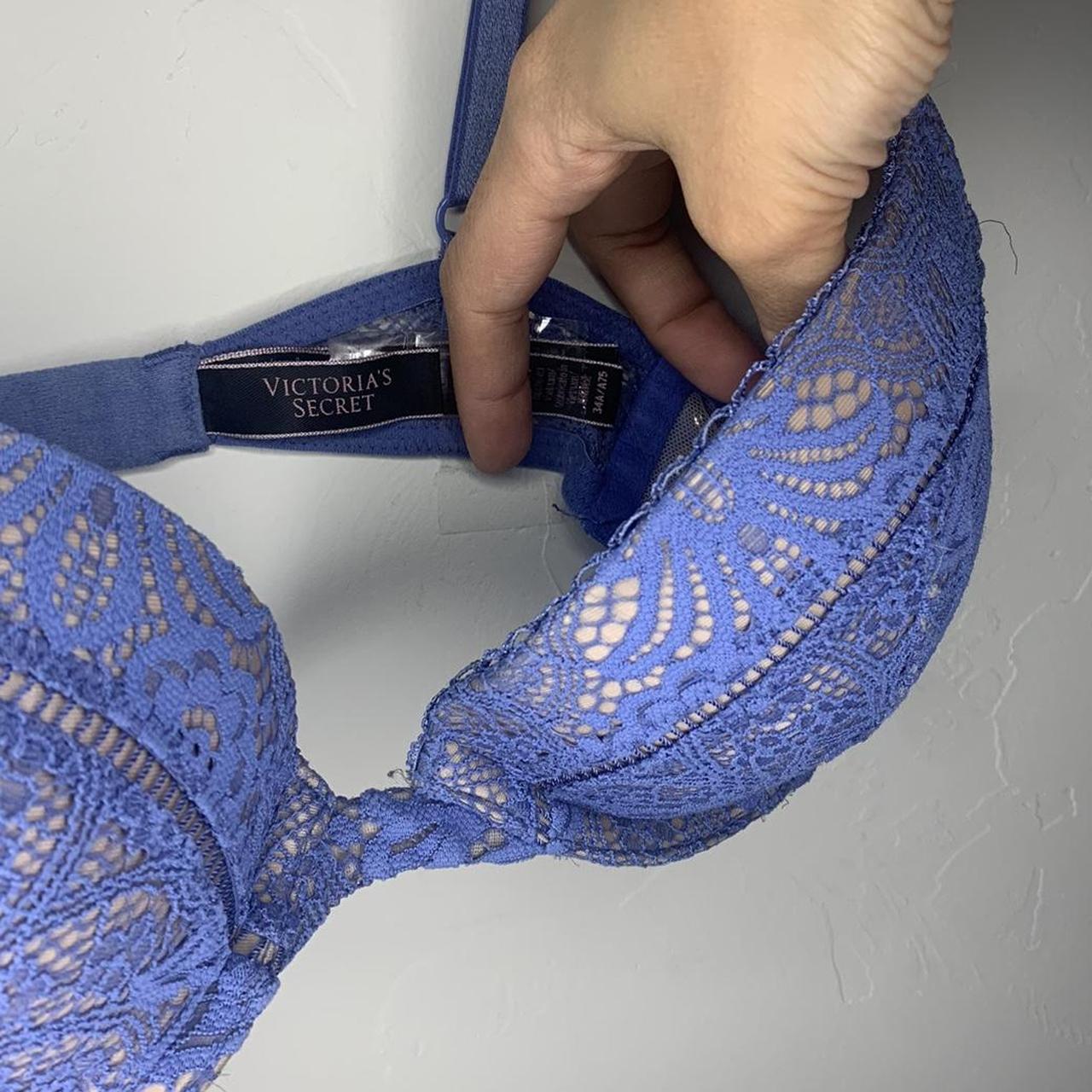 Blue lingerie Victoria's Secret lace bralette. New - Depop