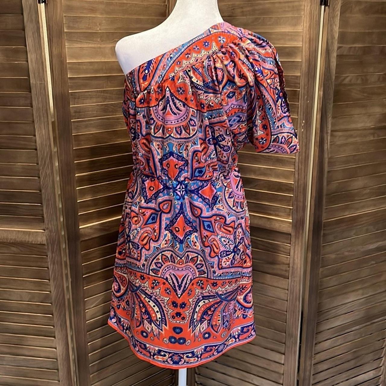 Source Unknown Women's Midi Dress - Red/Blue - XS… - image 4