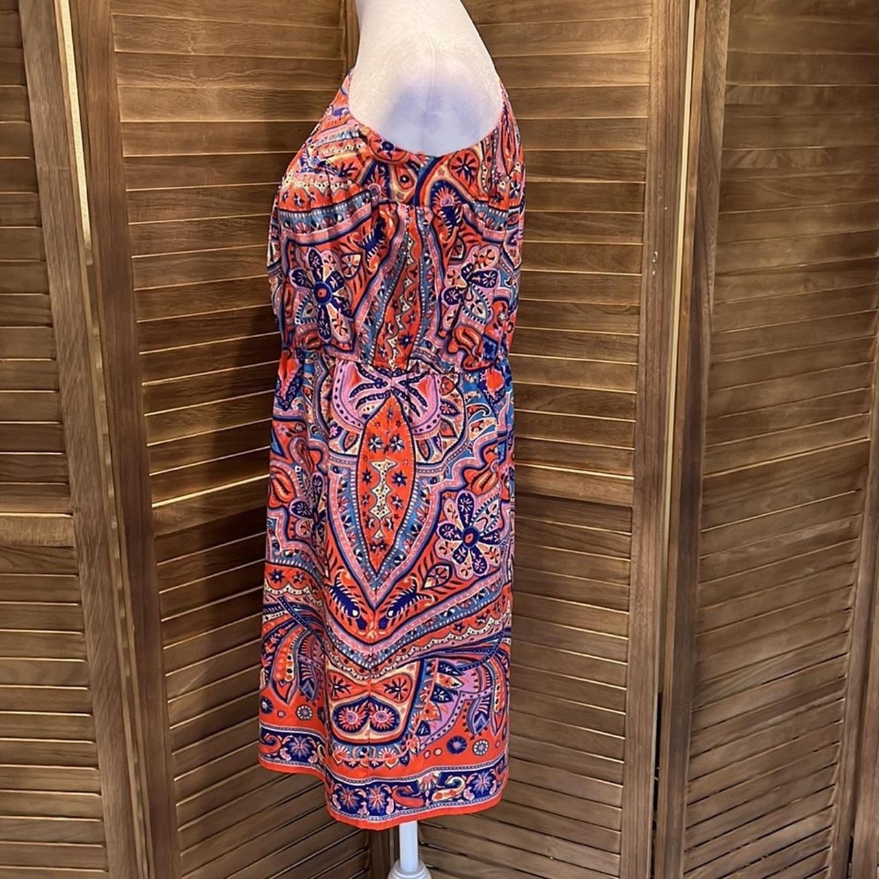 Source Unknown Women's Midi Dress - Red/Blue - XS… - image 5