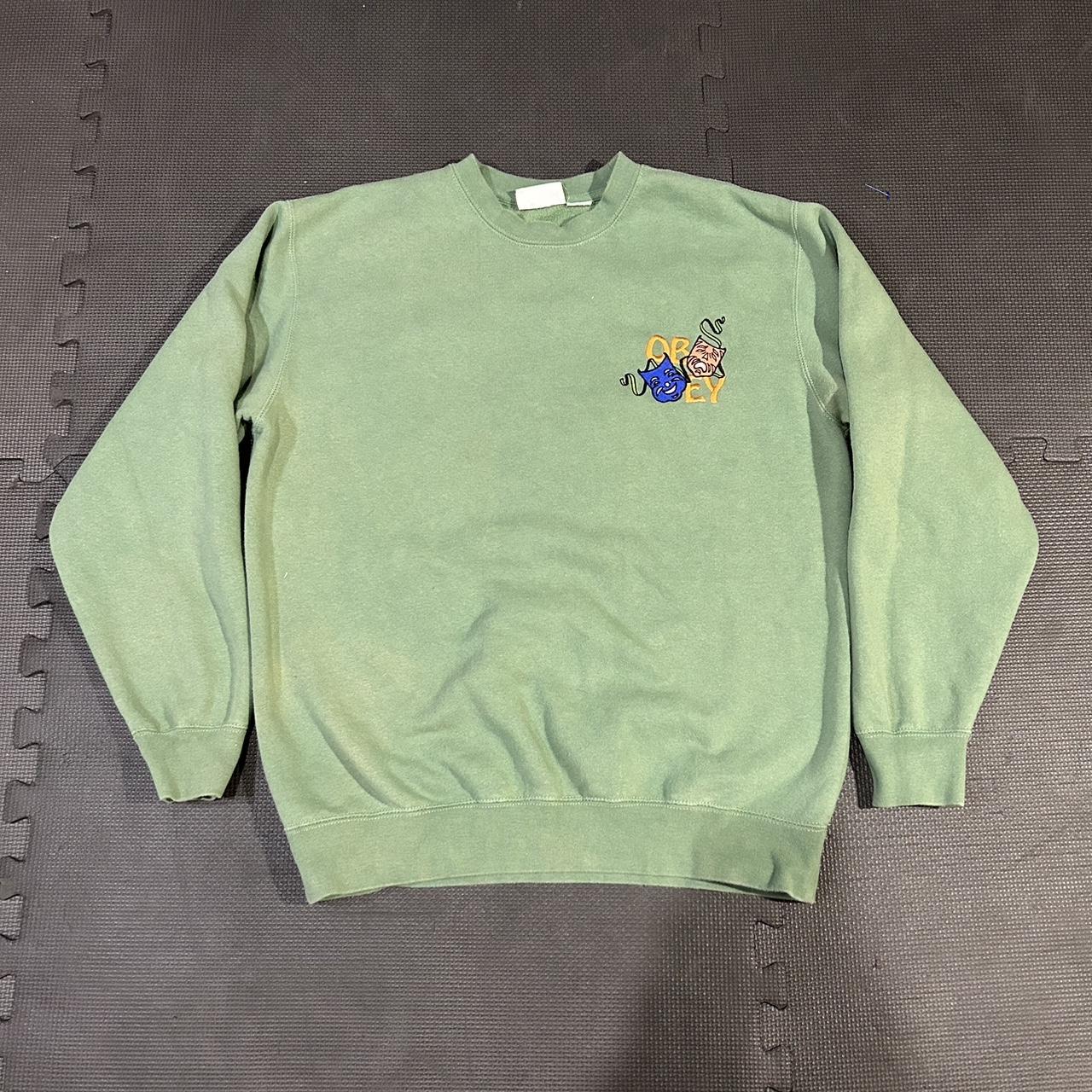 Obey Jester Crewneck All embroidered - Depop