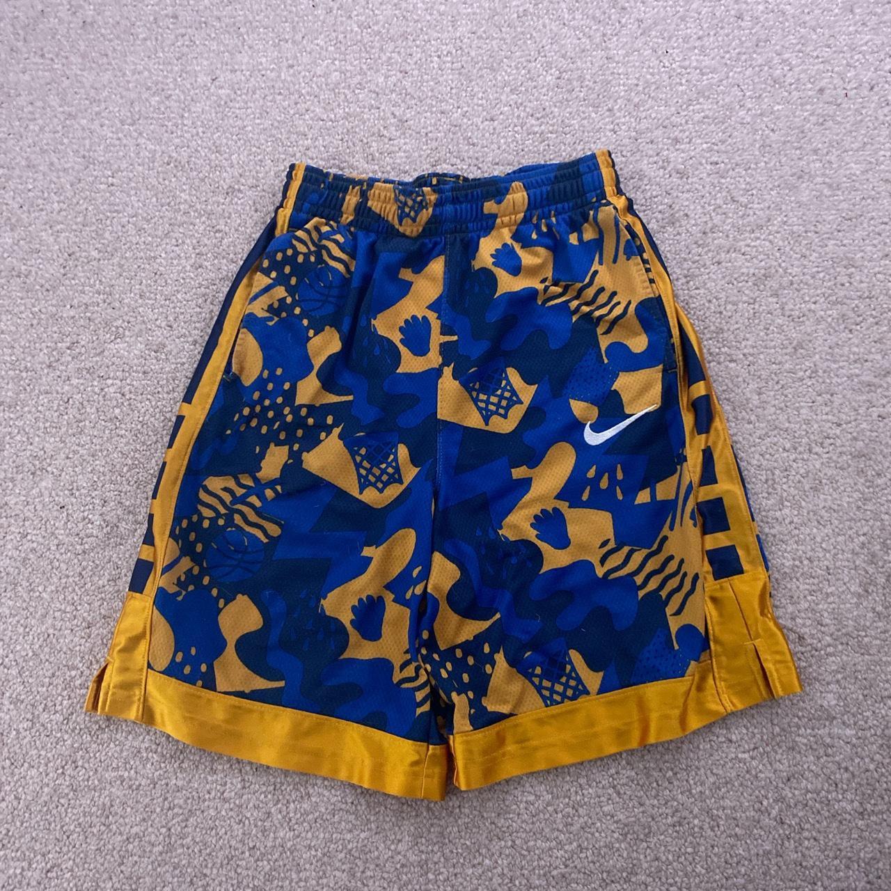 nike yellow and blue shorts