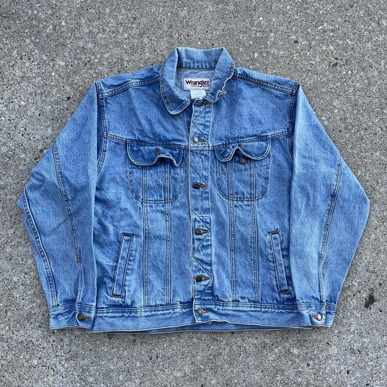 Vintage Wrangler Denim Jacket Size L VERY good... - Depop