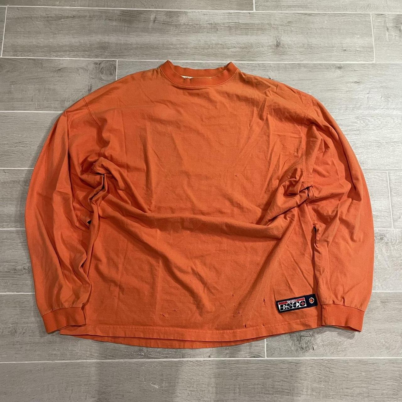 y2k orange willie esco tee size xl, boxy fit, good... - Depop