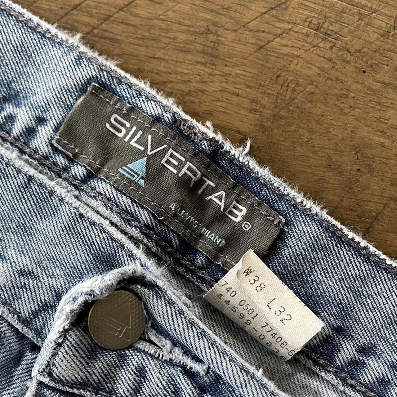 vintage baggy silvertab jeans size 38x32, insane... - Depop