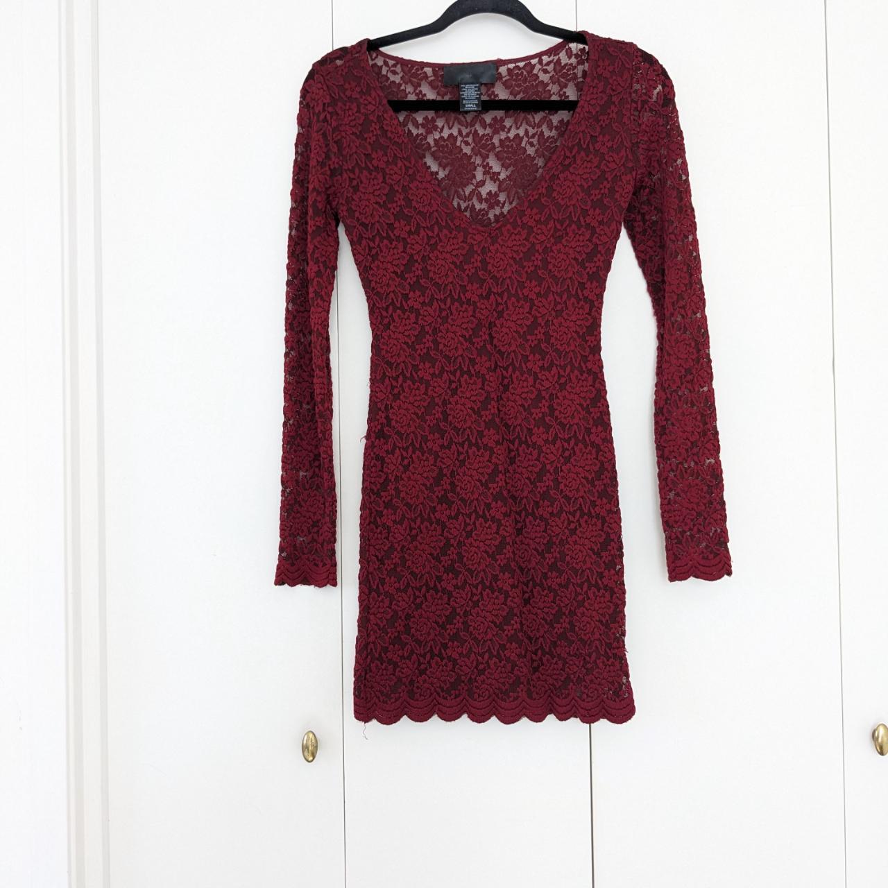 Burgundy Lace Dress Forever