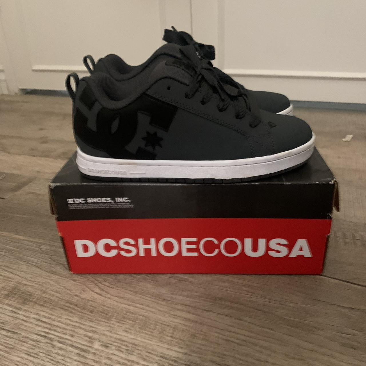 Dc shoes gray black and white size 8 brand new box... - Depop