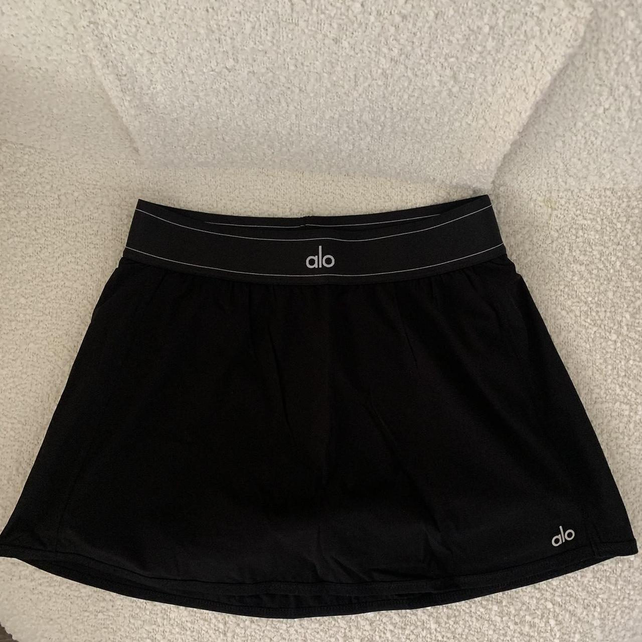 Alo Alo Yoga Match Point Tennis Skirt Black Size M Depop