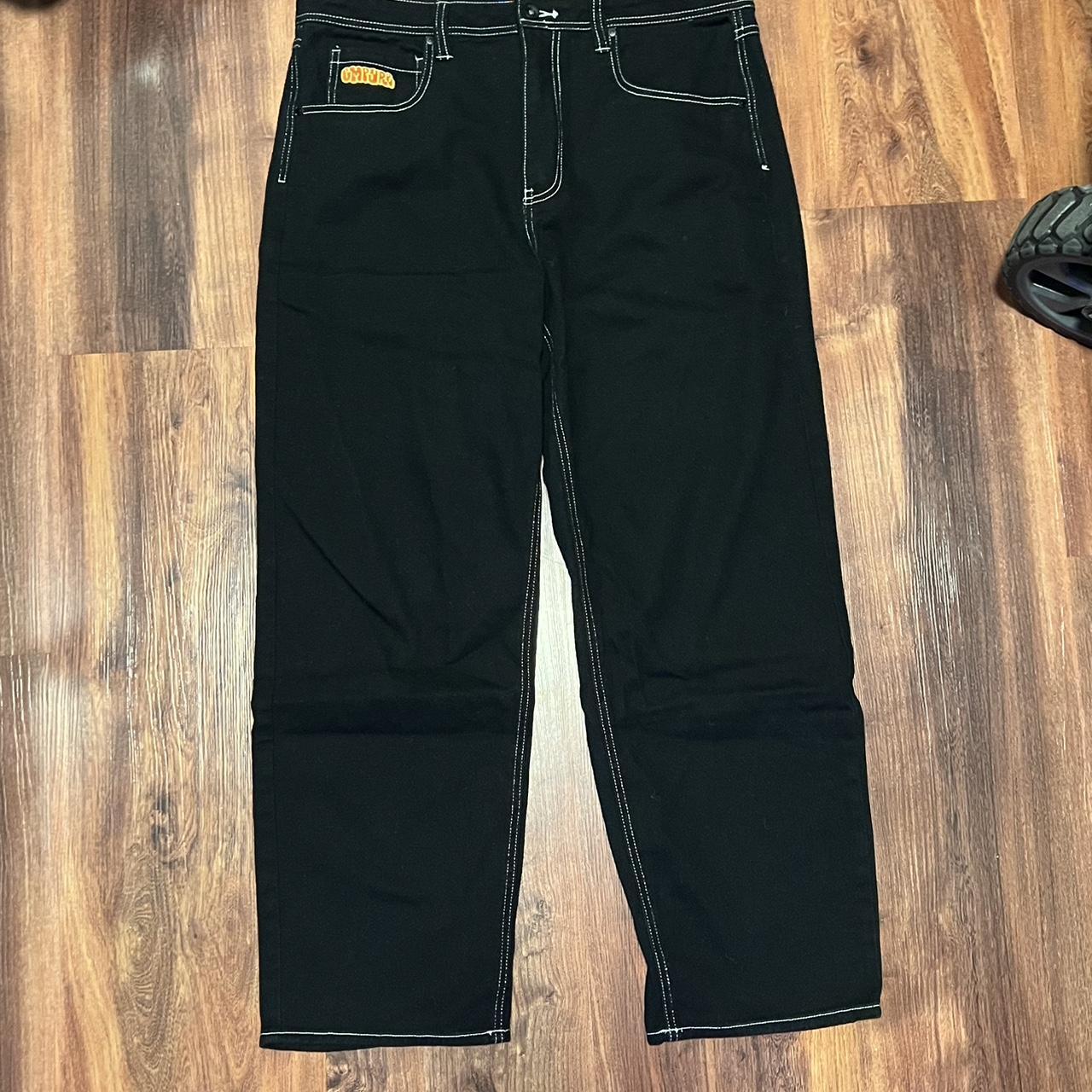 Black embroidered empyre pants In really good... Depop