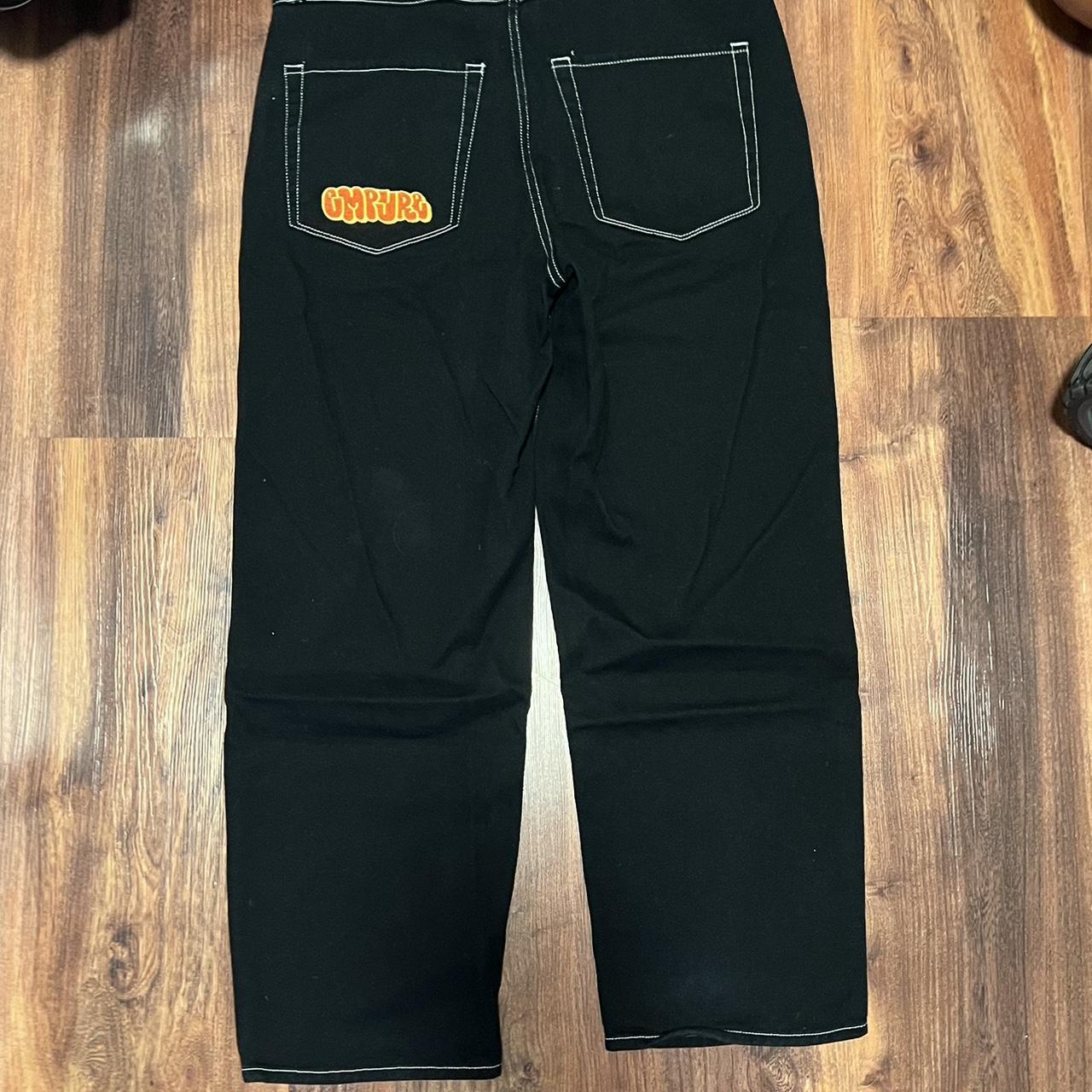 Black embroidered empyre pants In really good... Depop