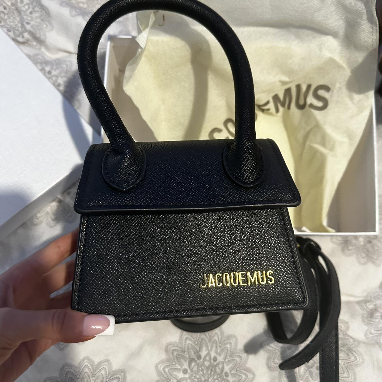 minimalist jaquemus bag in black comes with dust... - Depop