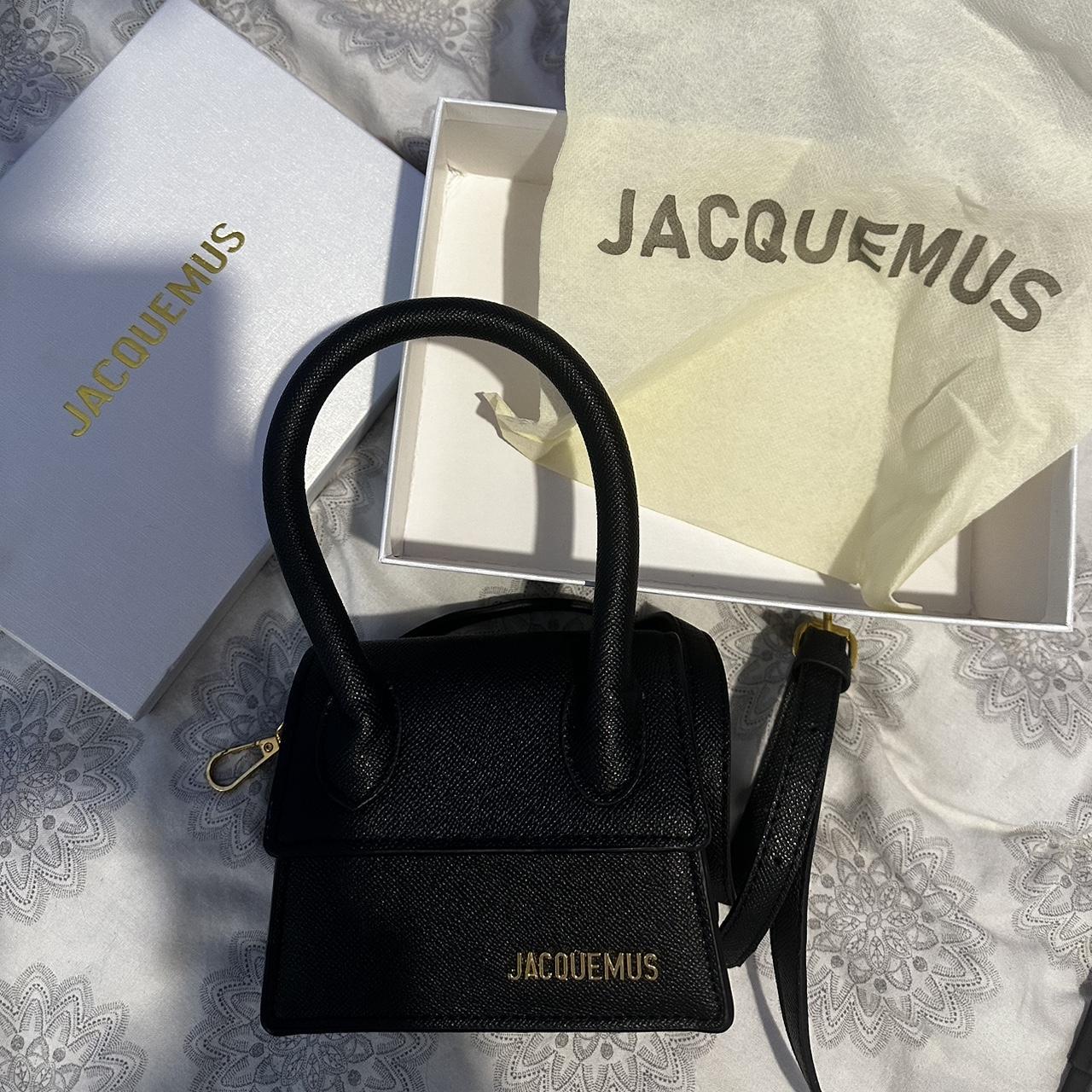 minimalist jaquemus bag in black comes with dust... - Depop