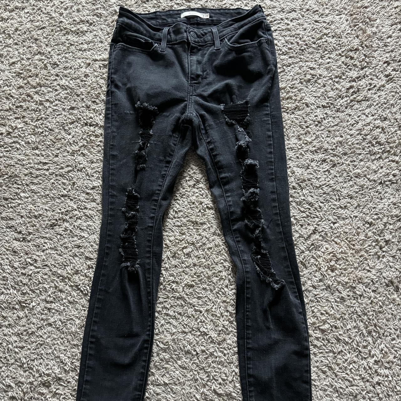 Size 28 ripped on sale jeans