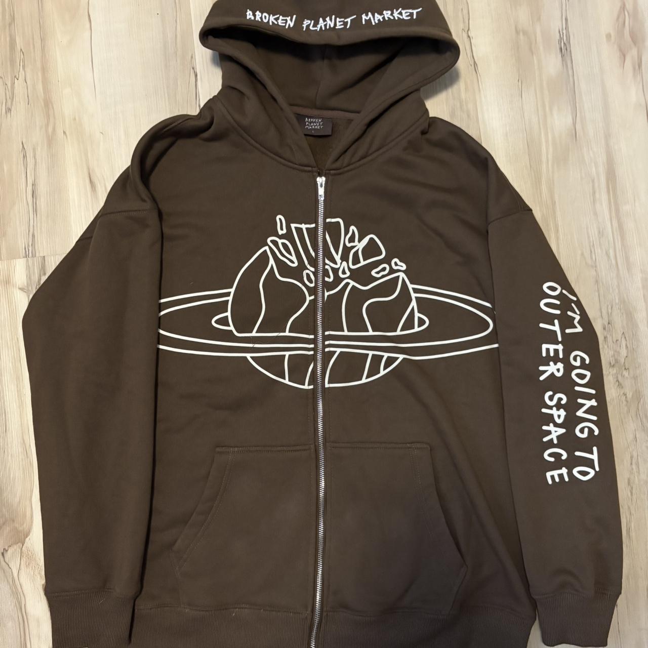 Broken Planet ジップフーディー ジップアップパーカー Broken Planet Outer Space Zip Up Light Blue Hoodie | BP-FS