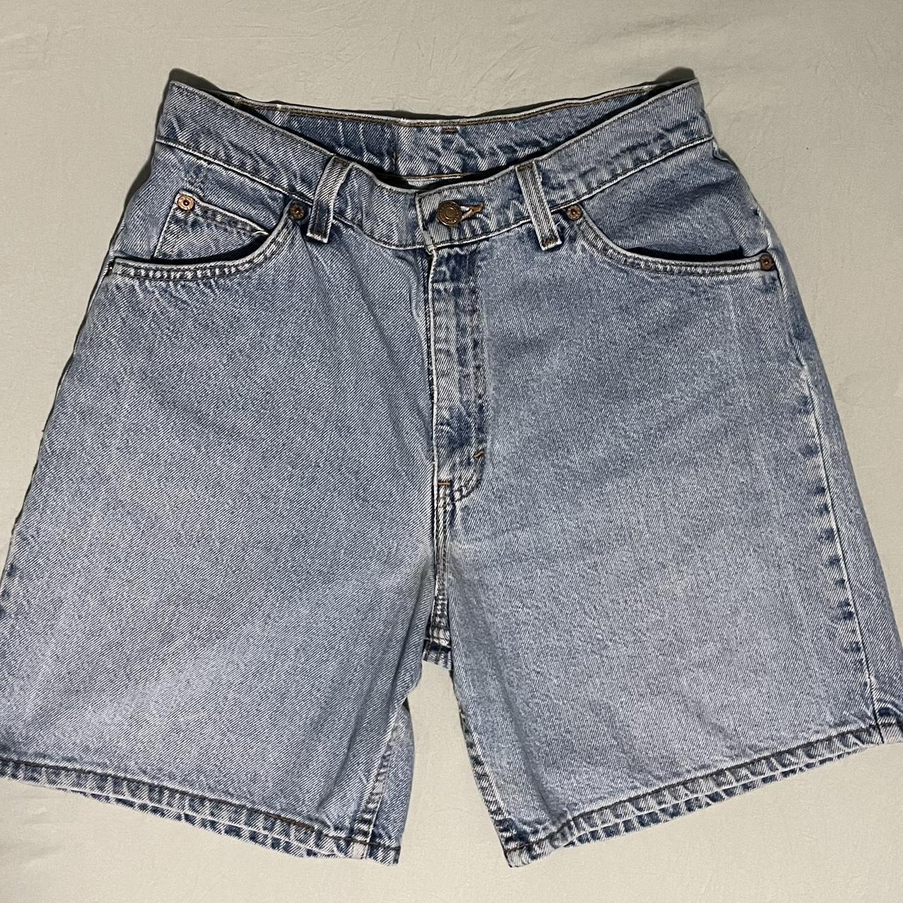 Thrifted Levi’s jort. Has a stain in the back but... - Depop