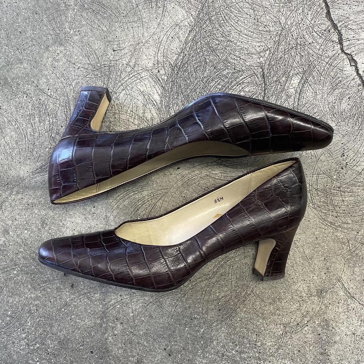 Etienne Aigner Faux Crocodile Heels Beautiful shoe Depop