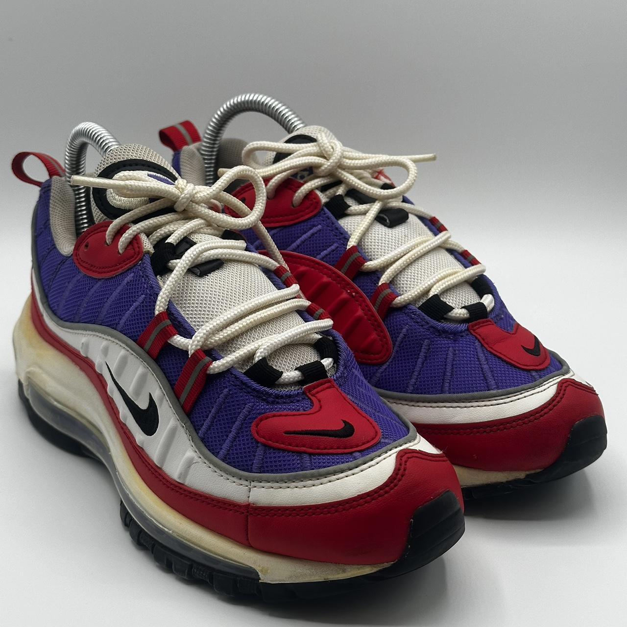 Nike Air Max 98 Psychic Purple Red White RAPTORS. Depop