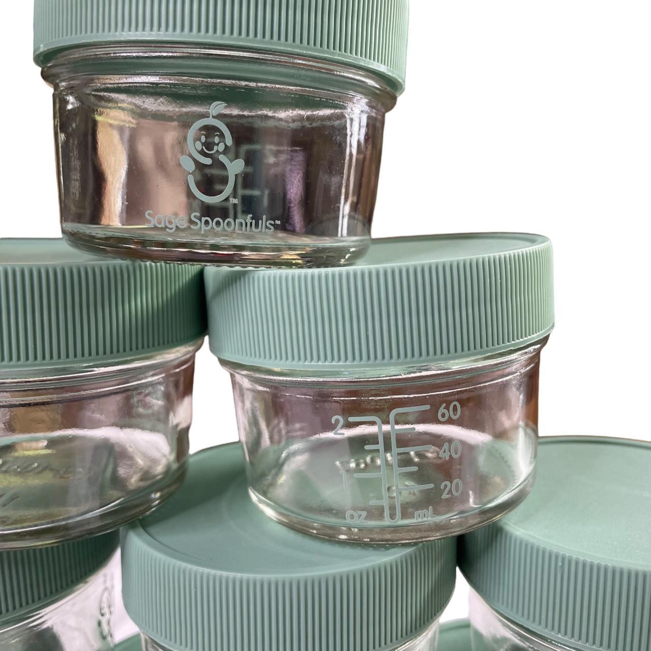 These Sage Spoonfuls glass baby food jars Depop