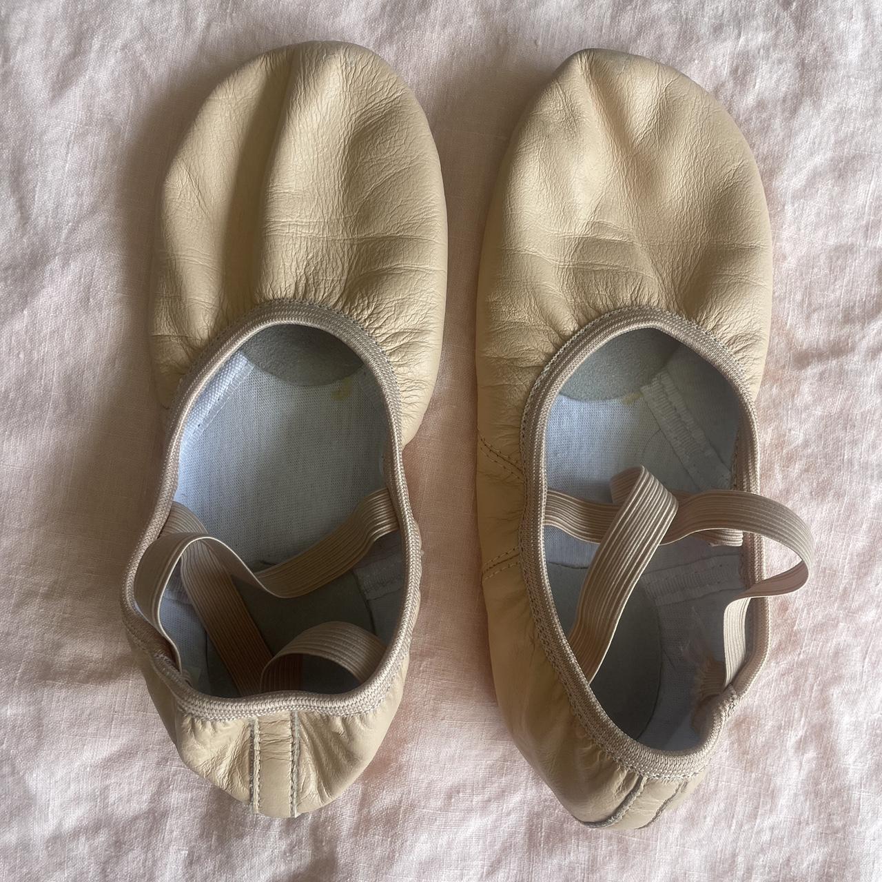 tan ballet shoes