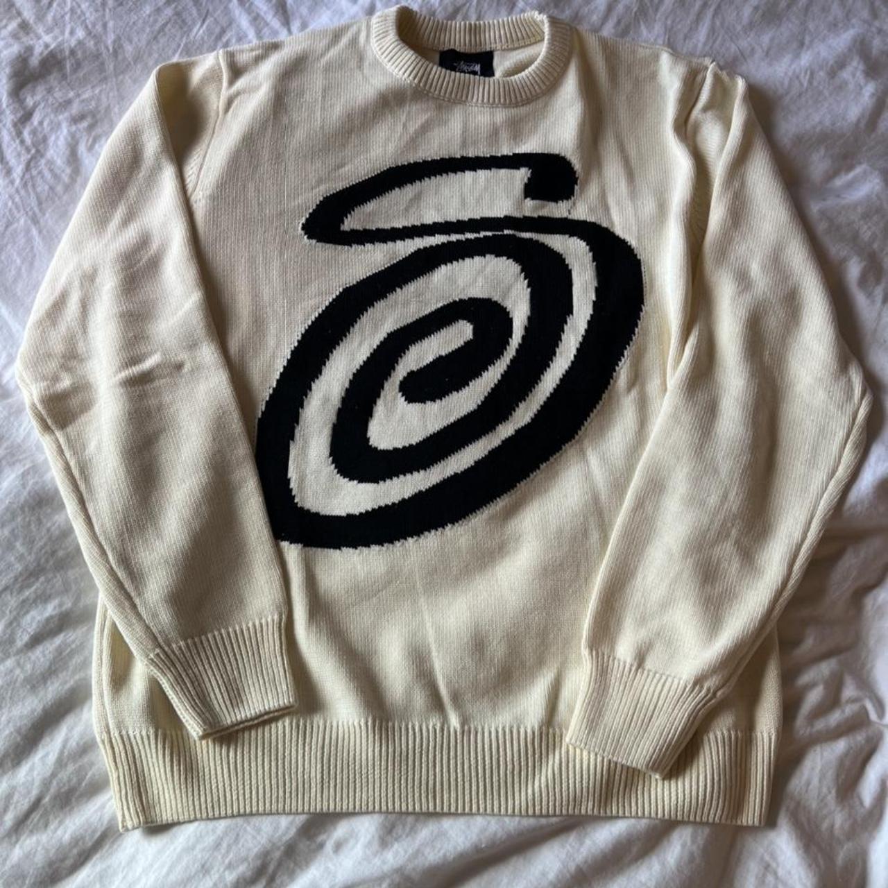 Stussy × Nike Icon Knit Sweater 'Natural'... - Depop