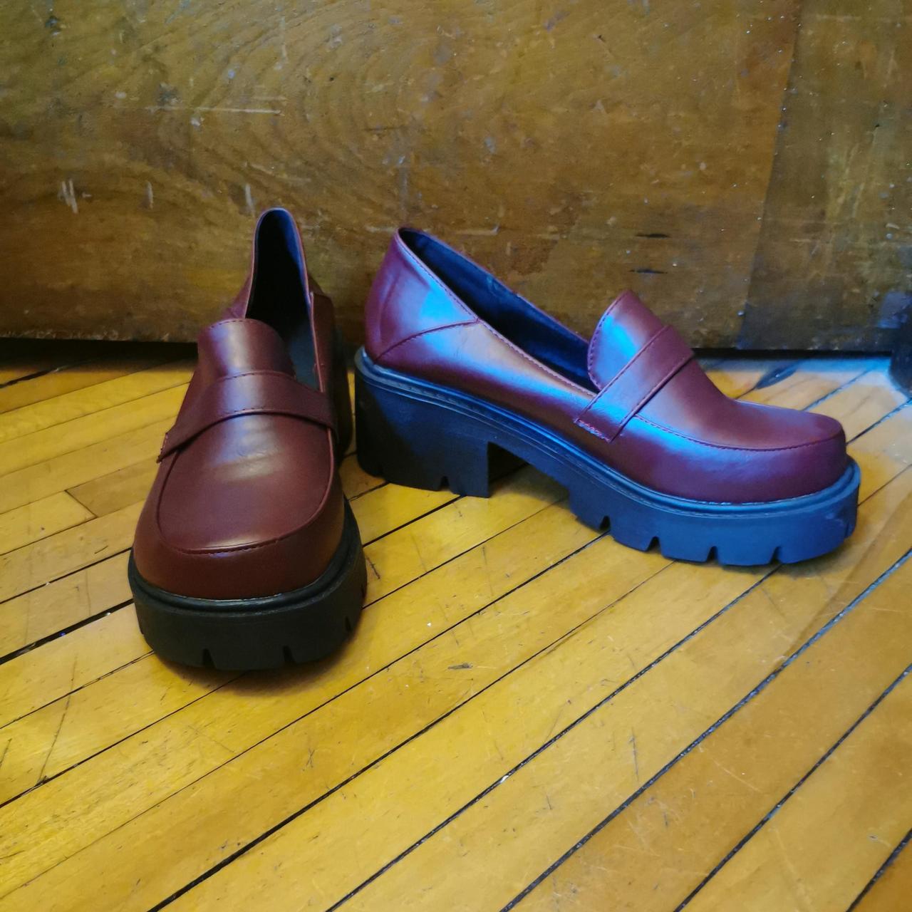 heeled chunky loafers