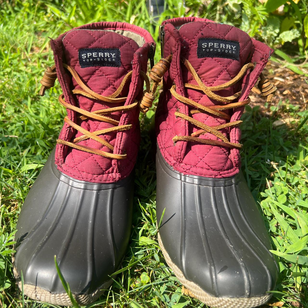 Sperry Duck Duck Boots Red Red Plaid Sperry Duck Boots Outlet