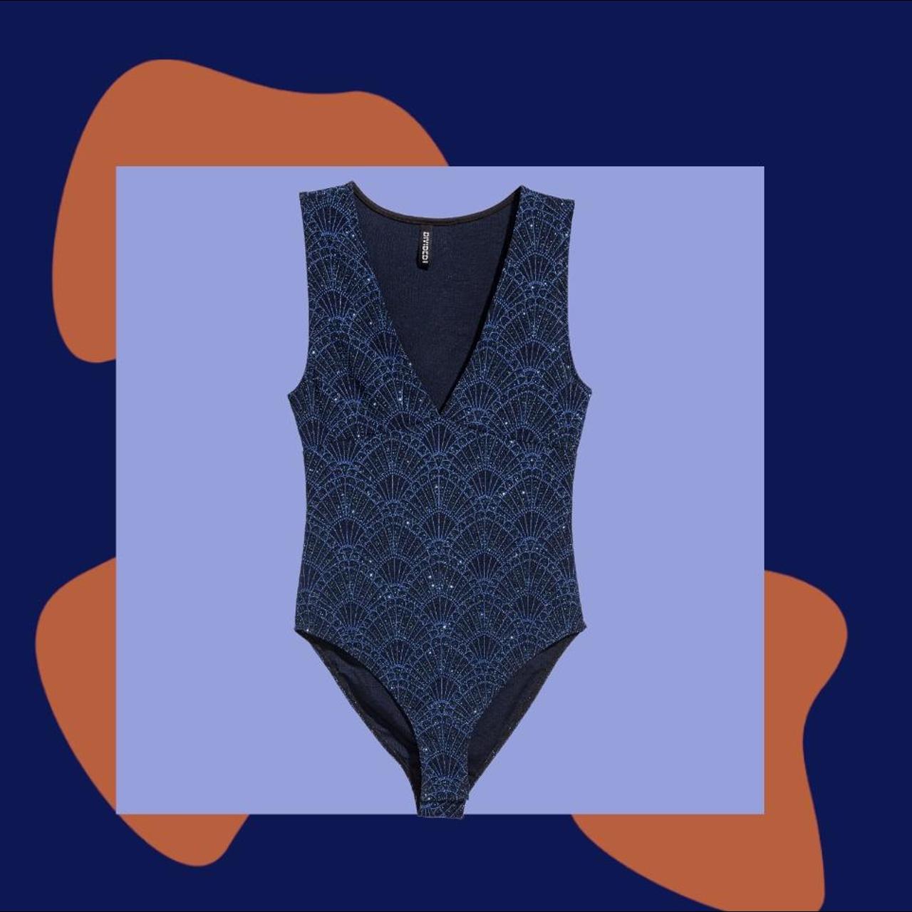 H&M blue sparkly body suit Worn twice Great... Depop