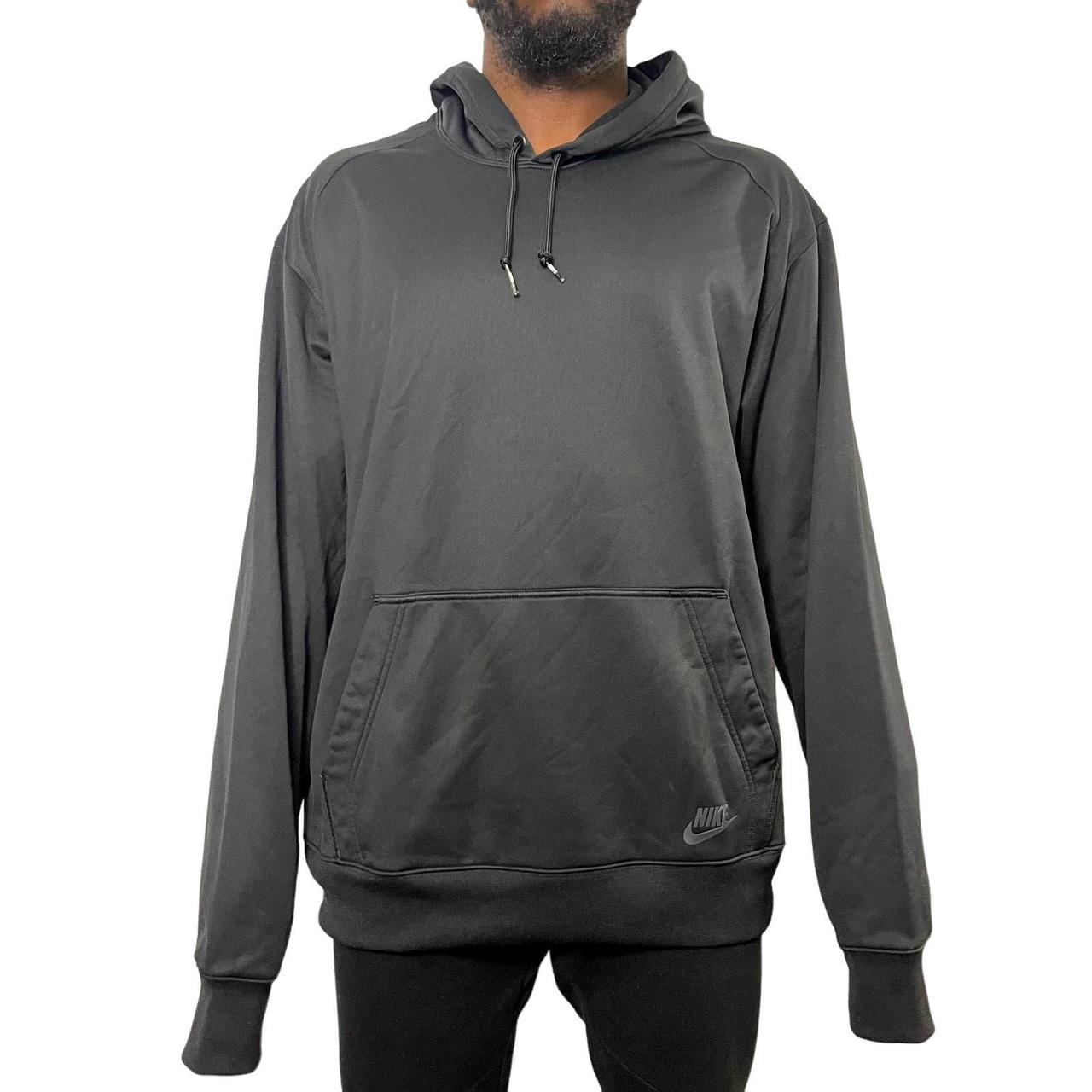 Men's Nike White/Black Sportswear Swoosh Tech Fleece Pullover Hoodie - XL
