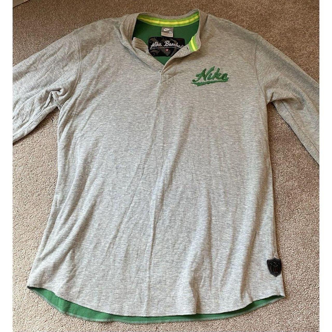 Nike SB Baseball Raglan T Shirt Gray Green White. Depop