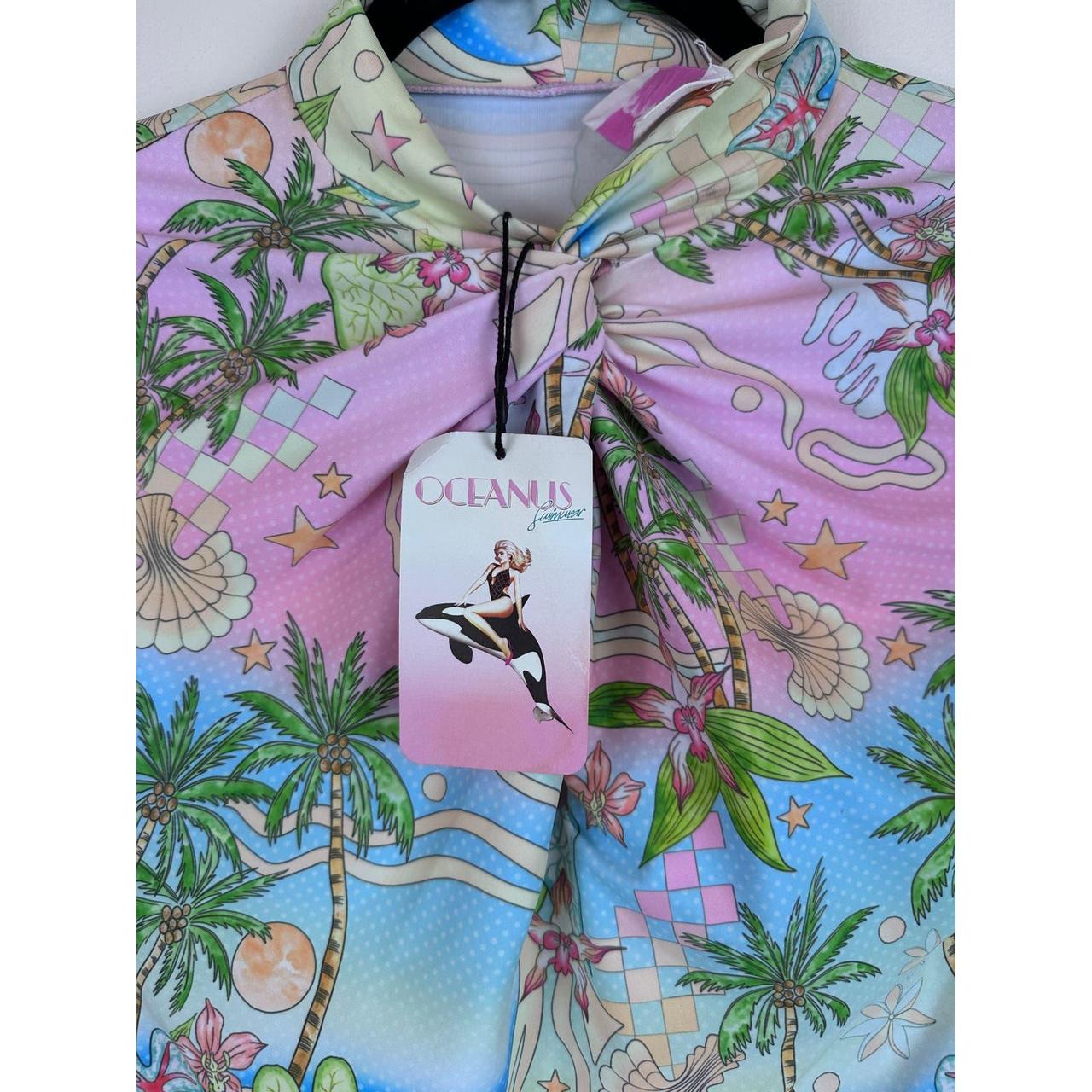 Oceanus Twist Swimwear Dress With Lining (minor... Depop