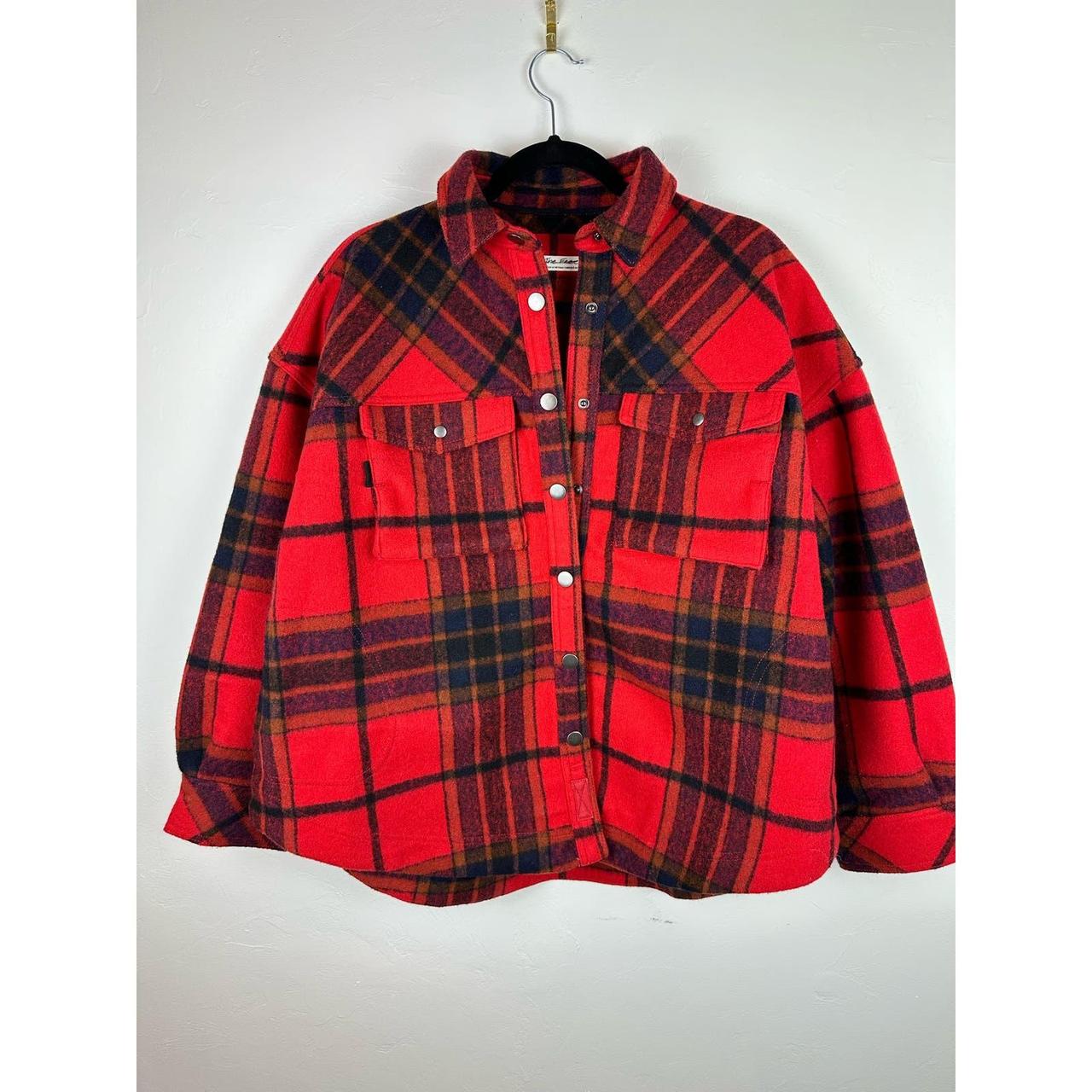 FREE factory PEOPLE Cabin Cozy Button Down Flannel