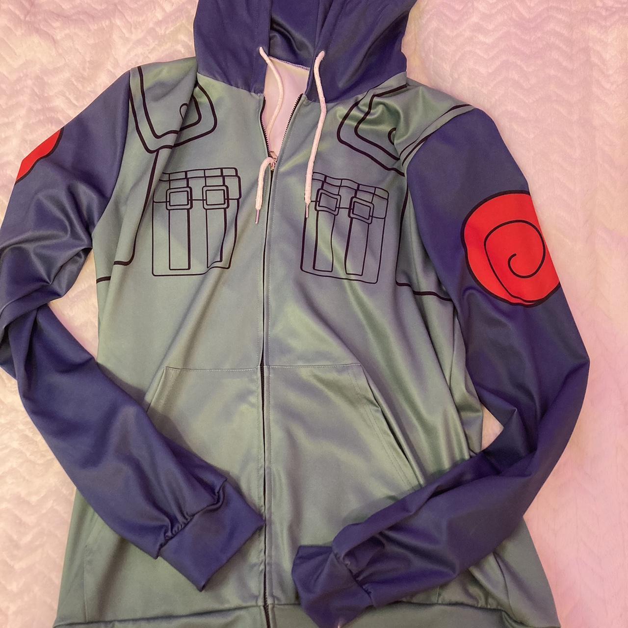 Kakashi zip up hooded jacket - Depop