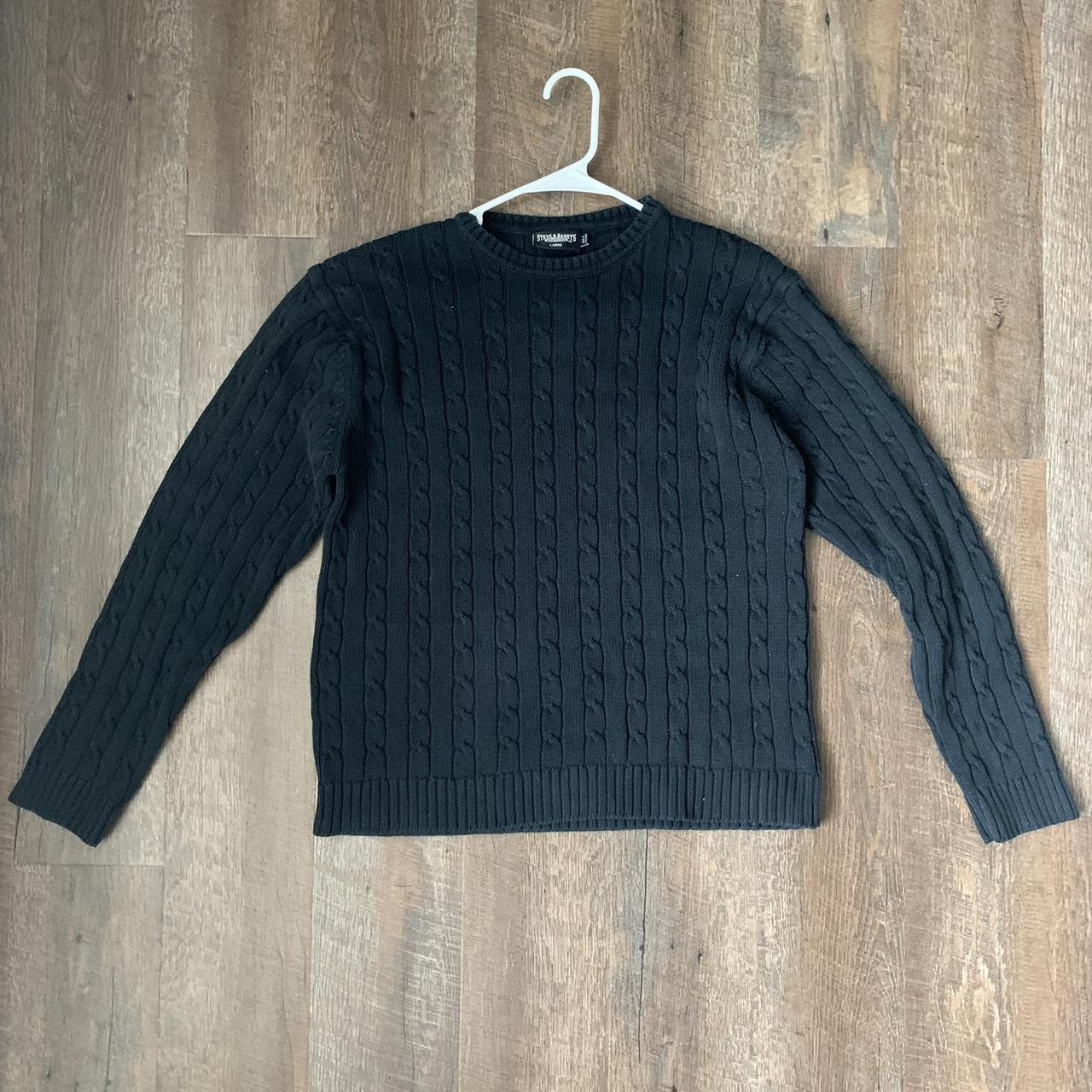 Y2k thick knit sweater Men’s:... - Depop