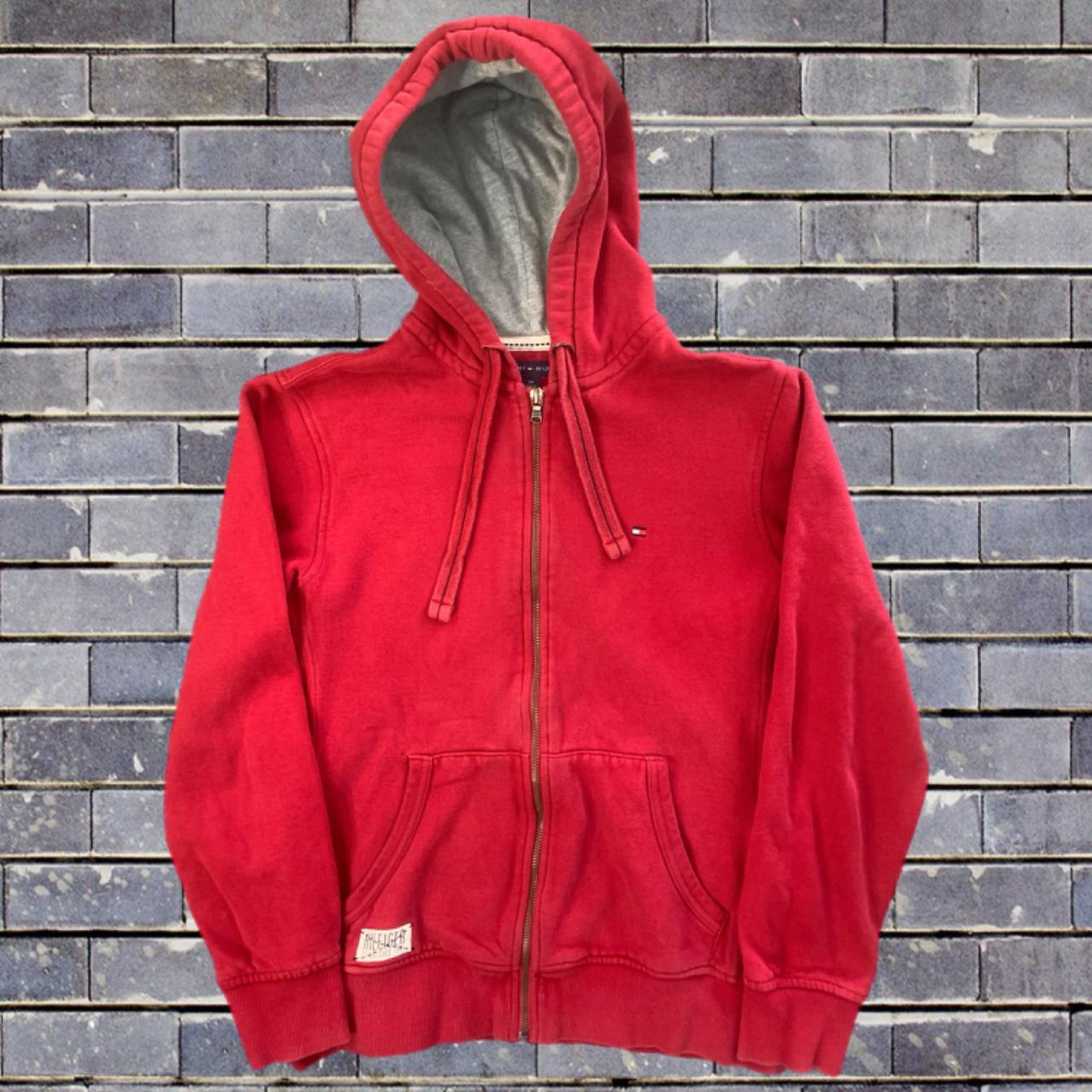 Mens red tommy hilfiger on sale hoodie