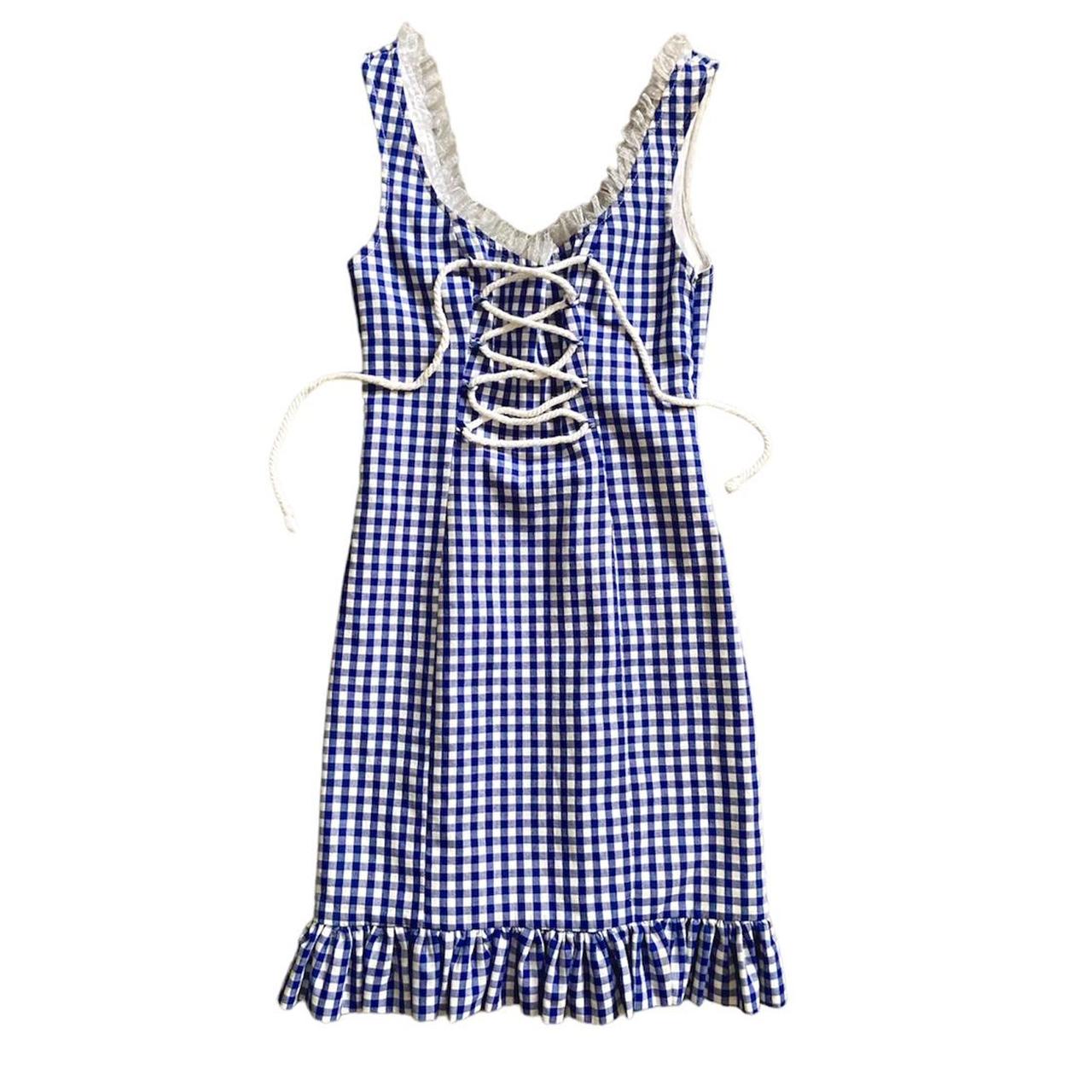 Daisy Daisy TV gingham dress with frilly trim... Depop