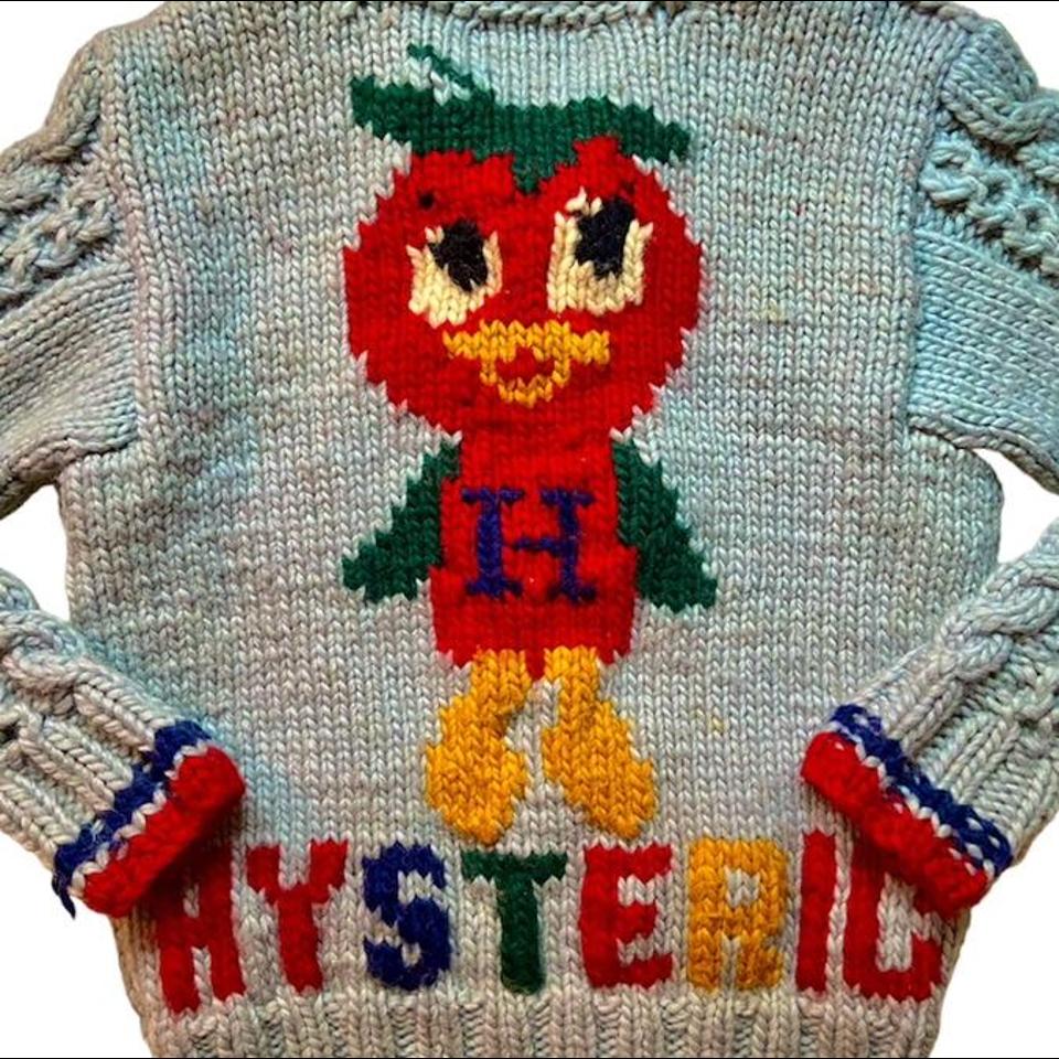 Hysteric Glamour tomato bird jacket vintage blue... - Depop