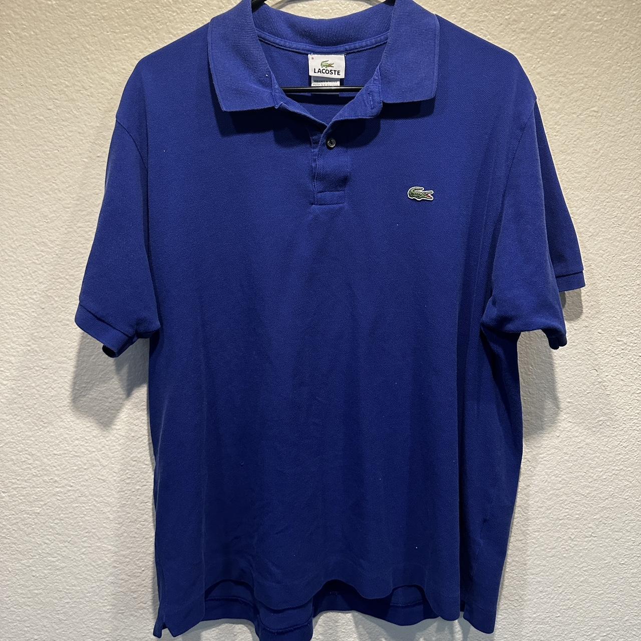 lacoste purple polo size 8-fits L/XL great... - Depop