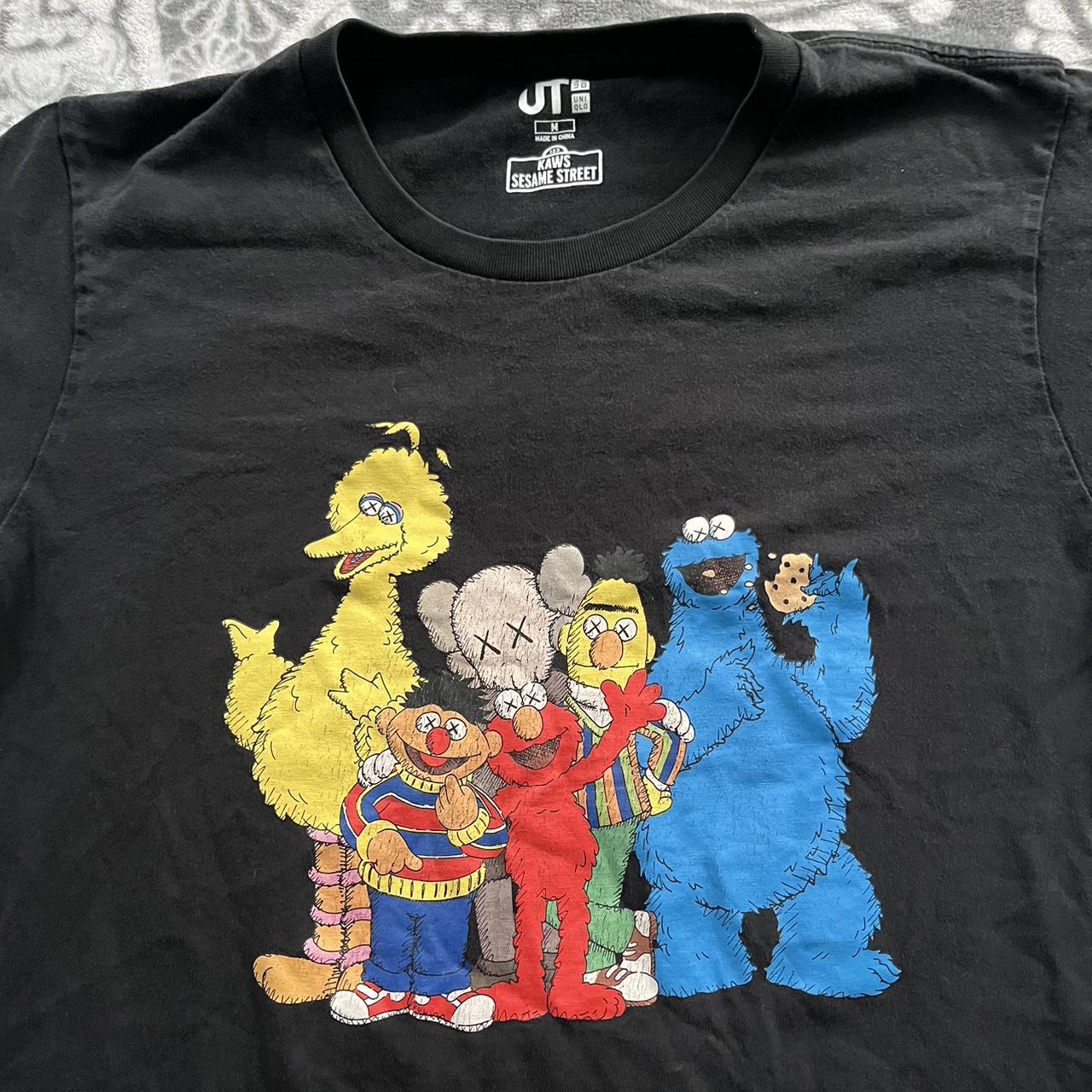 Nice Kaws x Sesame Street graphic t-shirt Great... - Depop