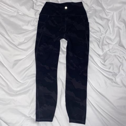 RBX Black with White Print Cropped Leggings with - Depop