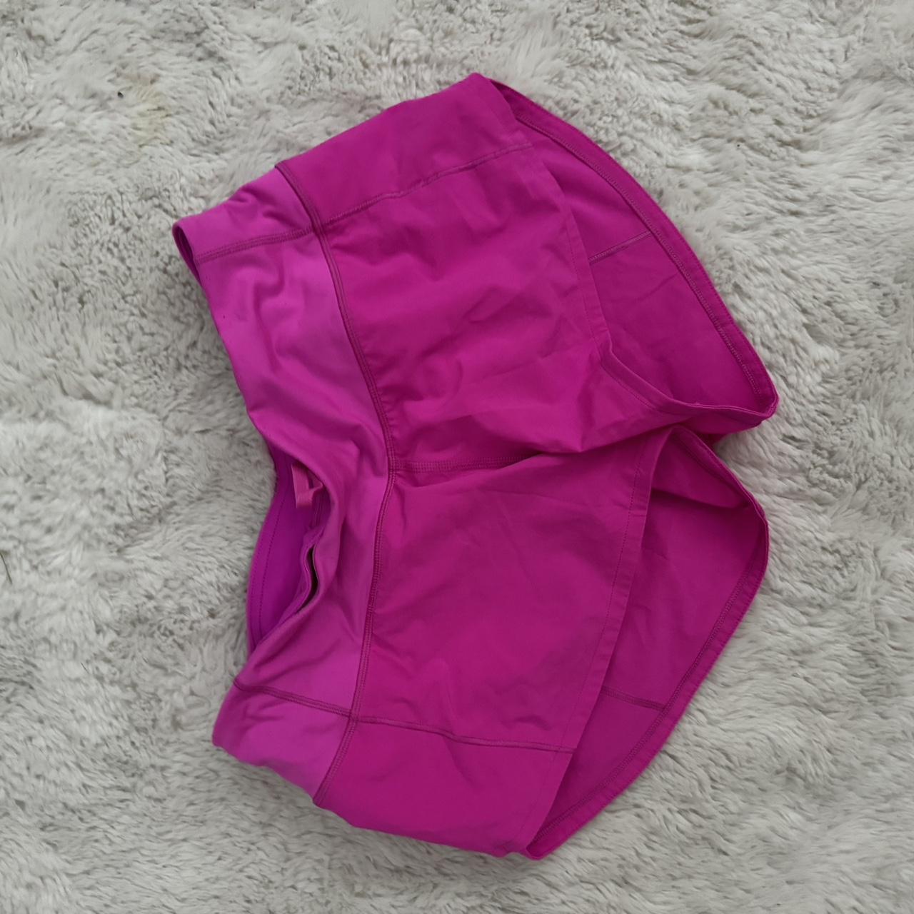 Pink speed up lululemon short - Depop